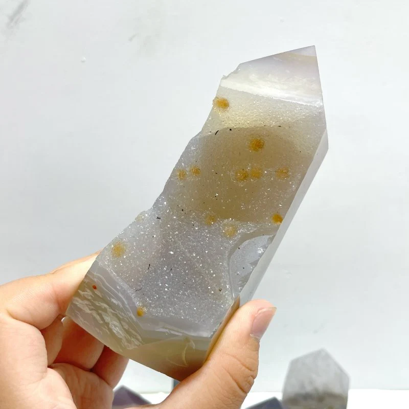 16 Pieces Geode Druzy Agate Four-sided Tower Point - Image 8