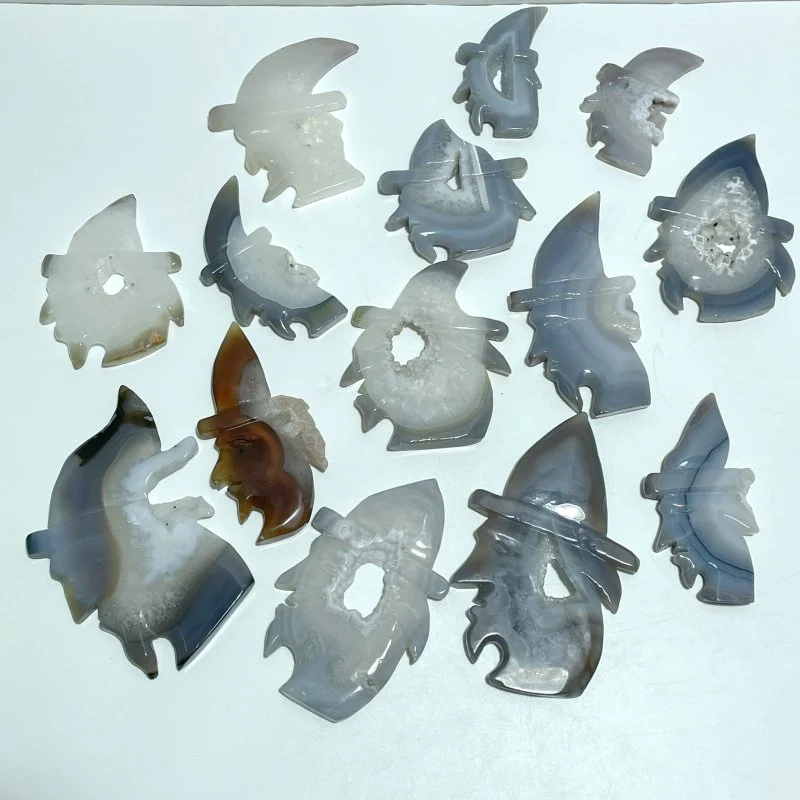 14 Pieces Geode Druzy Agate Geode Wizard Carving - Image 3