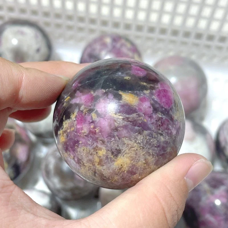 16 Pieces Pink Tourmaline Spheres Balls - Image 5