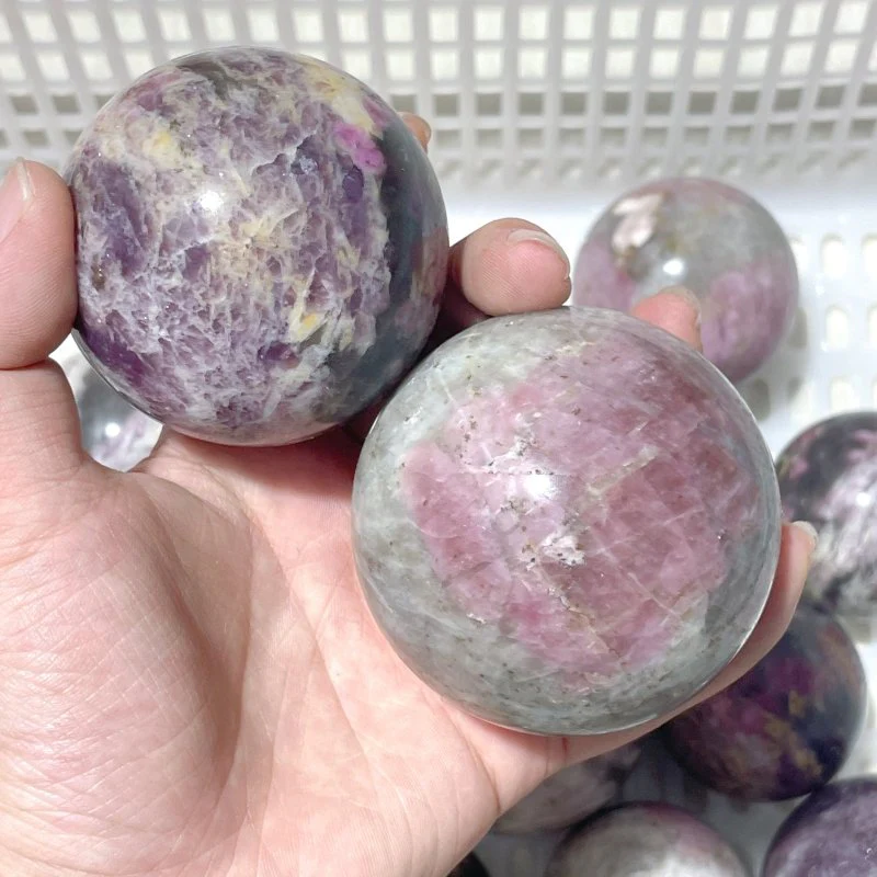 16 Pieces Pink Tourmaline Spheres Balls - Image 6