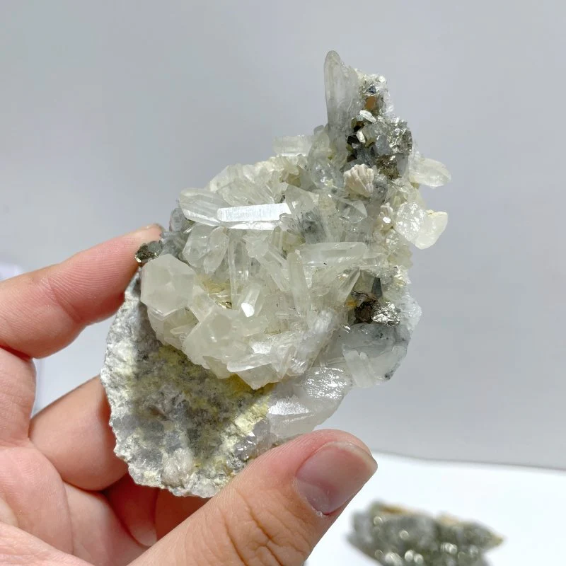 16 Pieces Pyrite Mixed Clear Quartz Cluster Specimen For Collection - Image 5