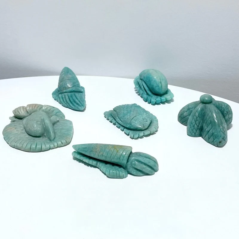 19 Pieces Beautiful Amazonite Sea Animal Carving - Image 2