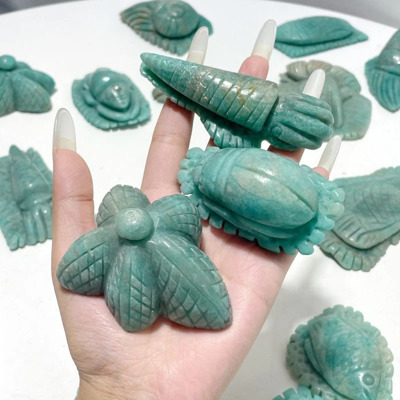 19 Pieces Beautiful Amazonite Sea Animal Carving - Image 3