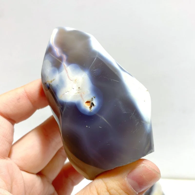13 Pieces Black Orca Agate Flame Carving #4 - Image 2
