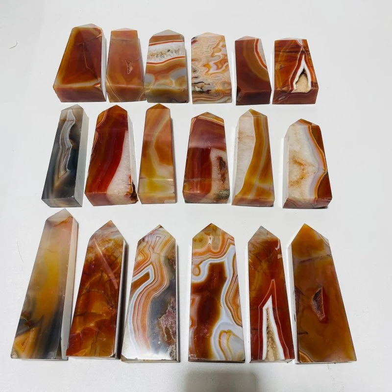 18 Pieces Natural Carnelian Four-Sided Points - Image 2