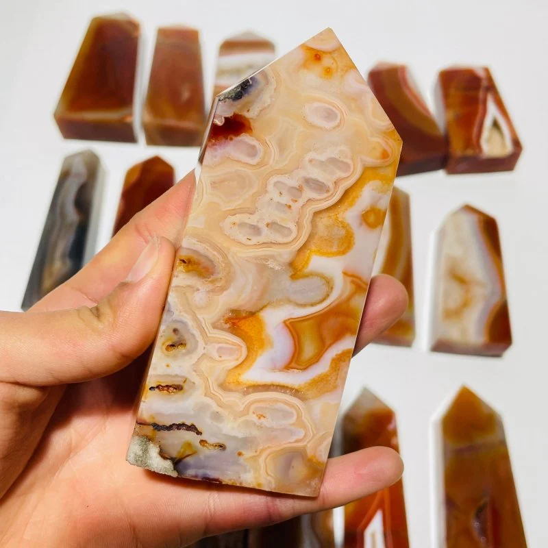 18 Pieces Natural Carnelian Four-Sided Points - Image 4