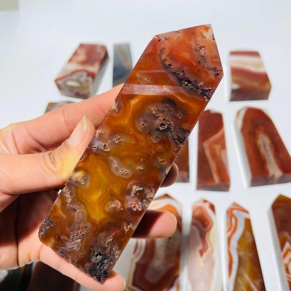 18 Pieces Fat Carnelian Tower Points - Image 3