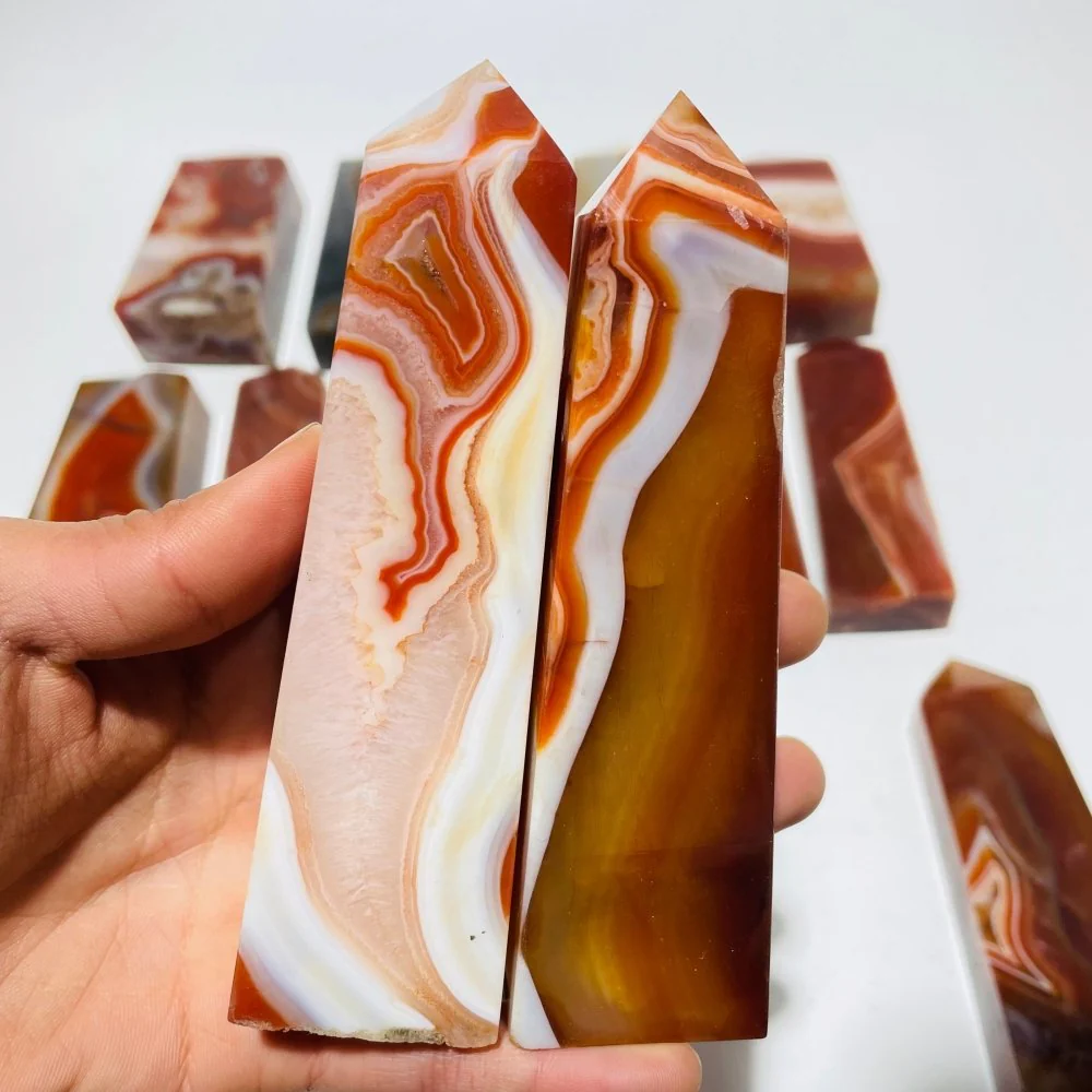 18 Pieces Fat Carnelian Tower Points - Image 6