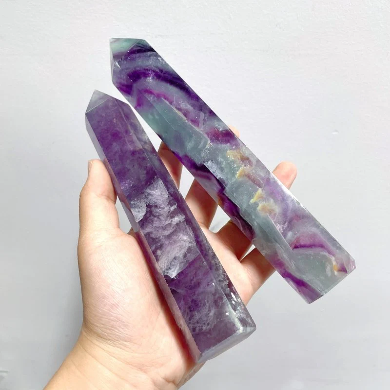 Large Rainbow Fluorite Tower Point Wholesale (19-26.5cm) - Image 4