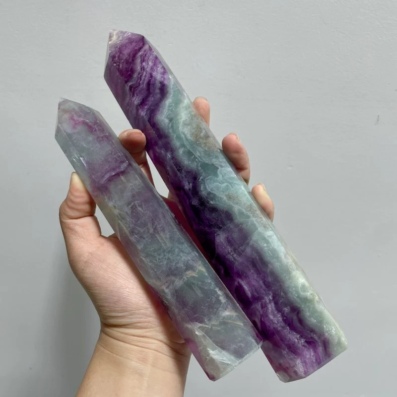 Large Rainbow Fluorite Tower Point Wholesale (19-26.5cm) - Image 5