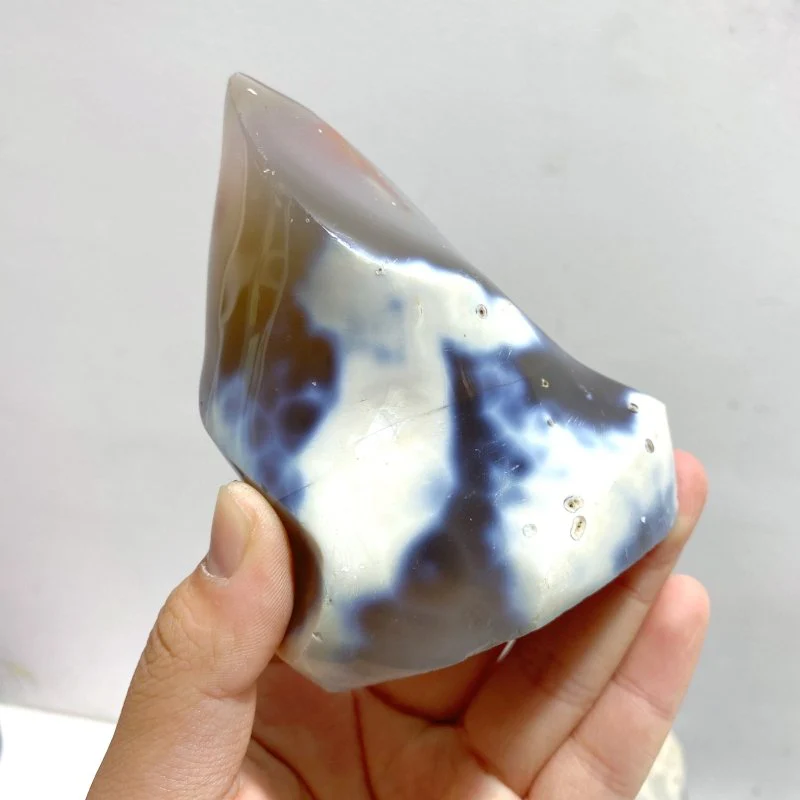21 Pieces Black Orca Agate Flame Carving #2 - Image 5