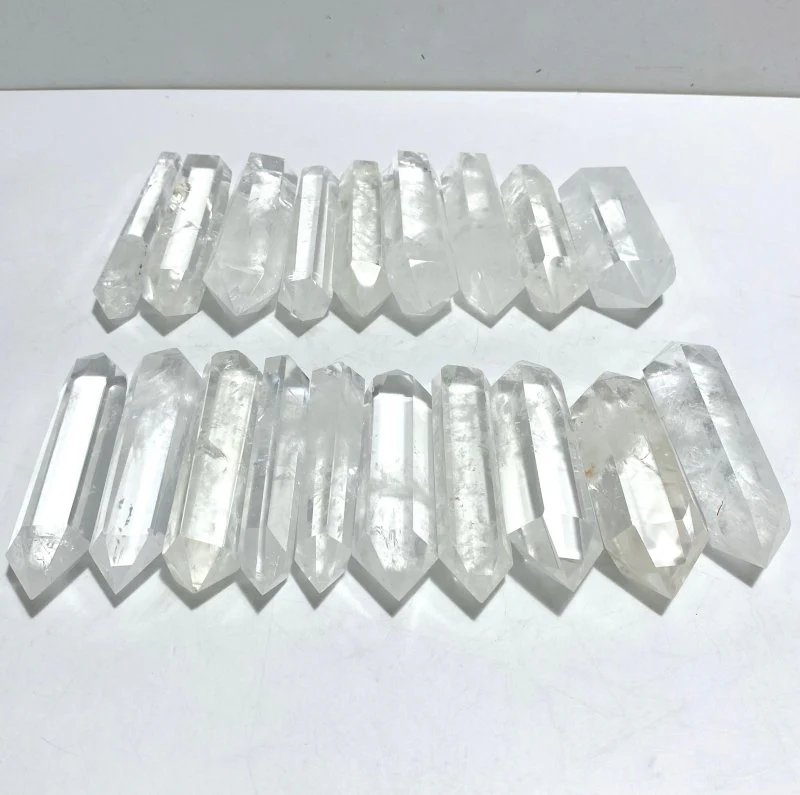 19 Pieces Clear Quartz Double Points