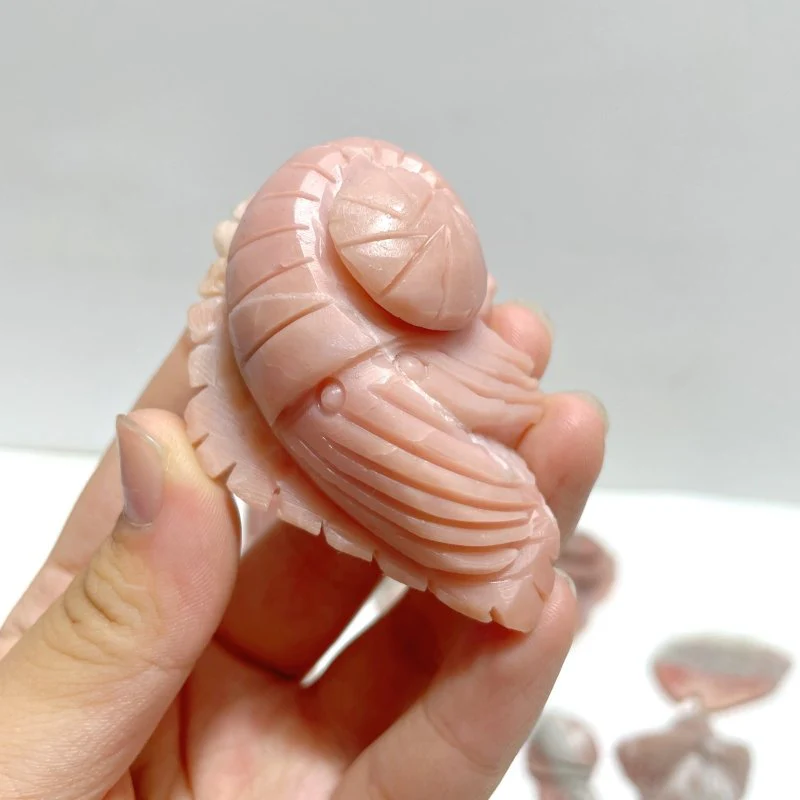 19 Pieces Pink Opal Sea Animals Carving - Image 5