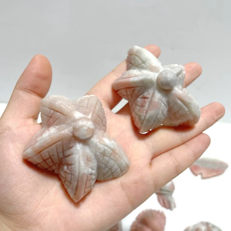 19 Pieces Pink Opal Sea Animals Carving - Image 8