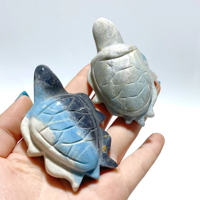 19 Pieces Trolleite Stone Sea Turtles Carving - Image 4