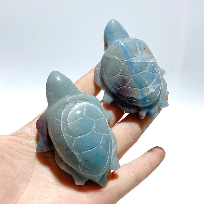 19 Pieces Trolleite Stone Sea Turtles Carving - Image 5