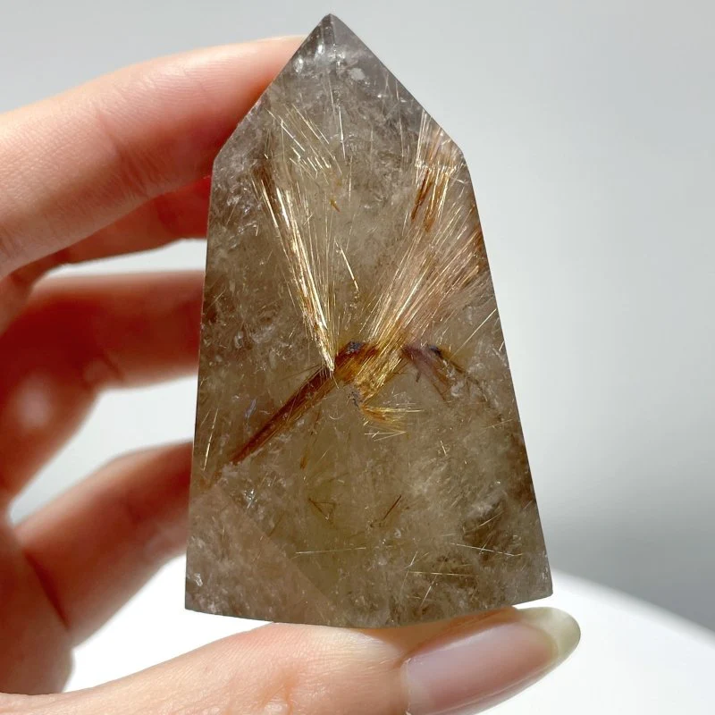 17 Pieces Gold Rutilated Quartz Points 2.2-3.6in - Image 2