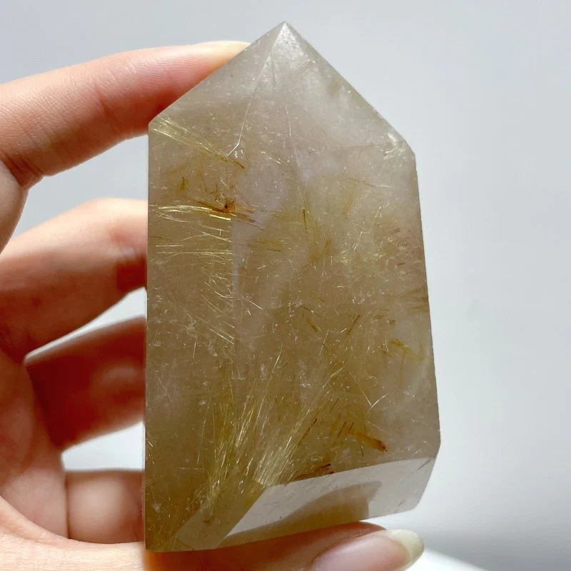 17 Pieces Gold Rutilated Quartz Points 2.2-3.6in - Image 5