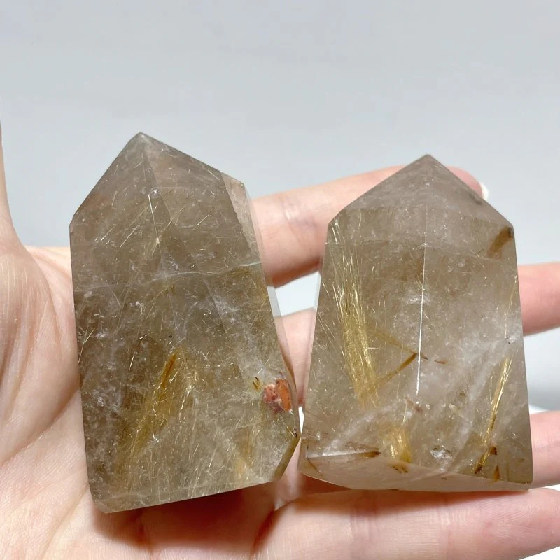 17 Pieces Gold Rutilated Quartz Points 2.2-3.6in - Image 6