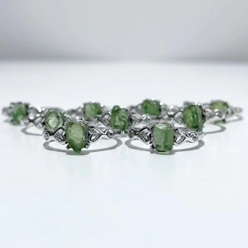 2 Color Clear Apatite Green&Blue Ring - Image 5