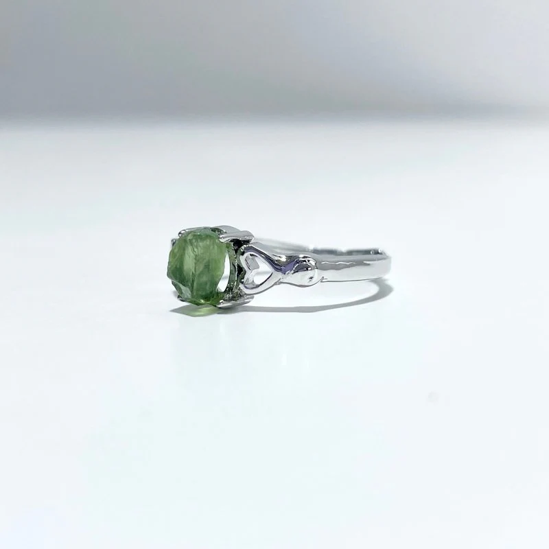 2 Color Clear Apatite Green&Blue Ring - Image 6