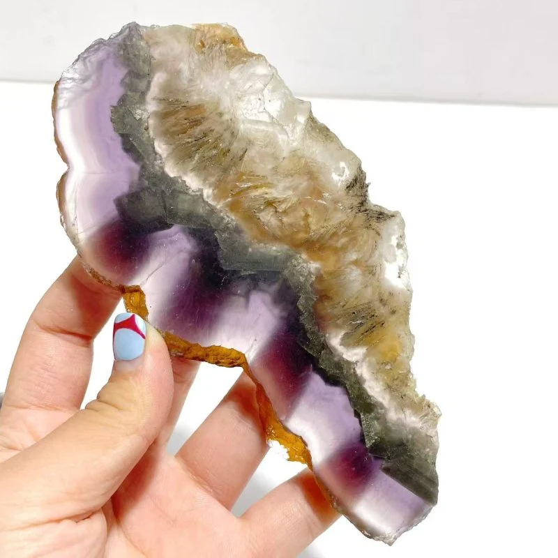 2 Pairs Fluorite Mixed Pyrite Butterfly Wing With Stand #1 - Image 4