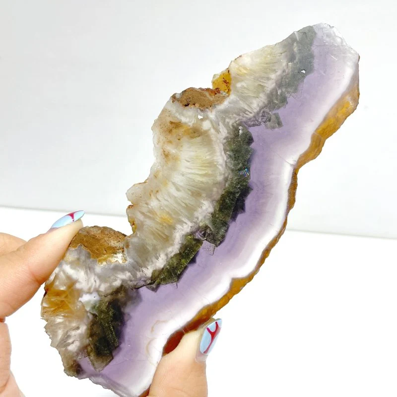 2 Pairs Fluorite Mixed Pyrite Butterfly Wing With Stand #1 - Image 7