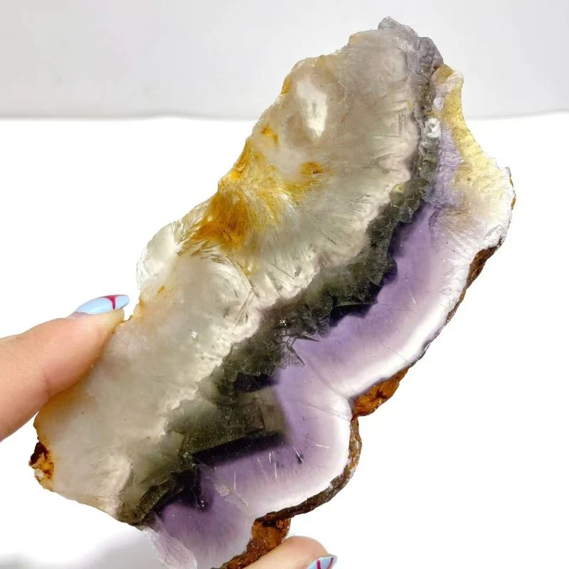 2 Pairs Fluorite Mixed Pyrite Butterfly Wing With Stand #4 - Image 6