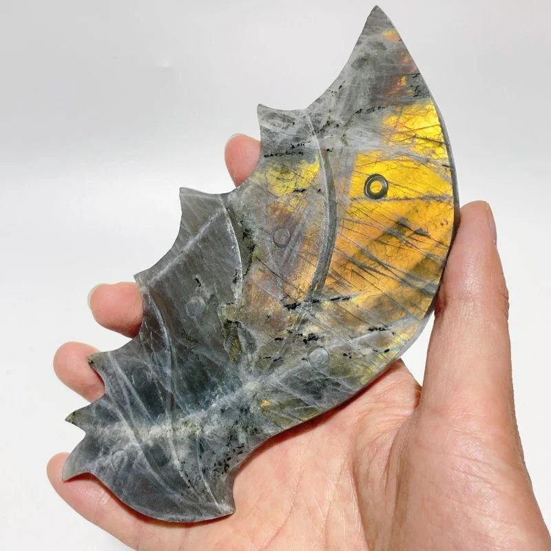 2 Pairs  Labradorite Flying Dragon Wing With Stand - Image 4