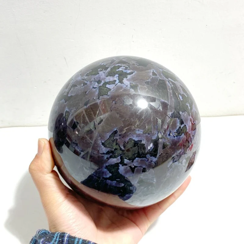 2 Pieces 12CM Indigo Gabbro Stone Spheres - Image 4