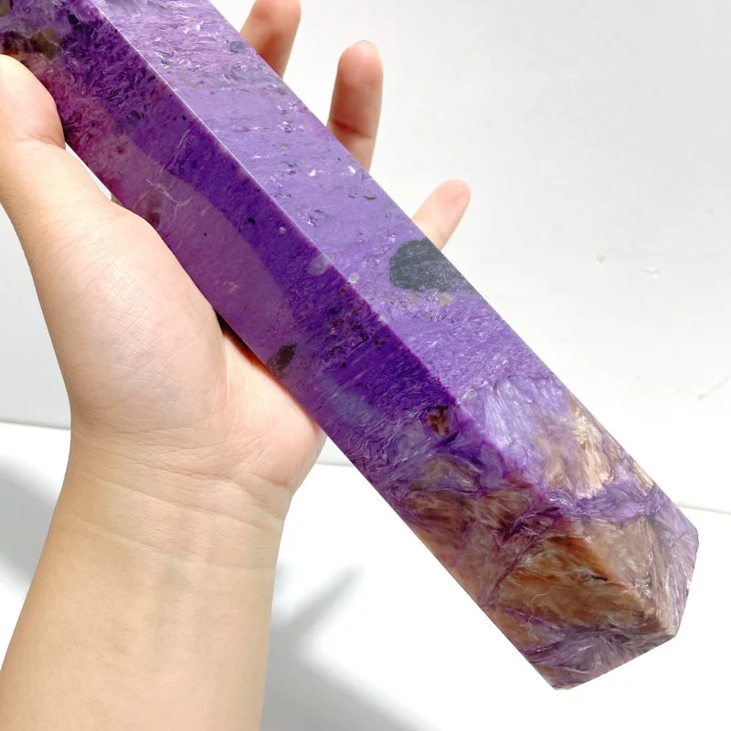 2 Pieces Large Charoite Tower Point For Collection - Image 7