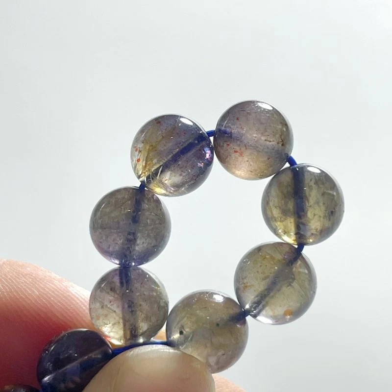 3 Pieces 9mm High Quality Clear Cordierite Bracelets For Collection (HGUB30) - Image 3
