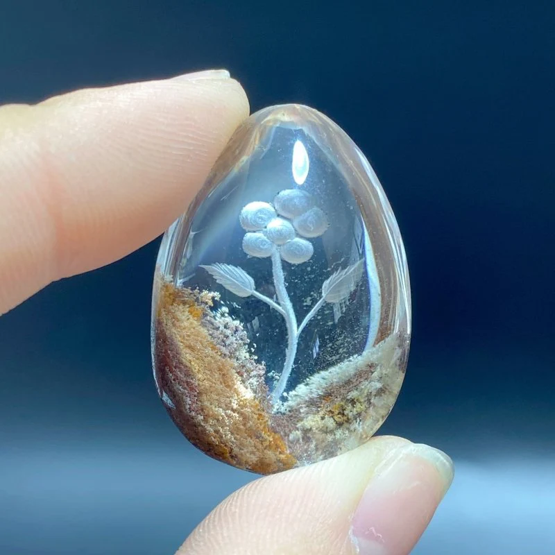 5 Pieces Flower Garden Quartz Inner Scene Carving - Image 2