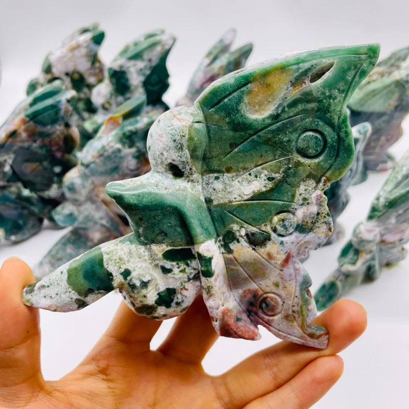 10 Pieces Ocean Jasper Butterfly Fairy Carving - Image 5