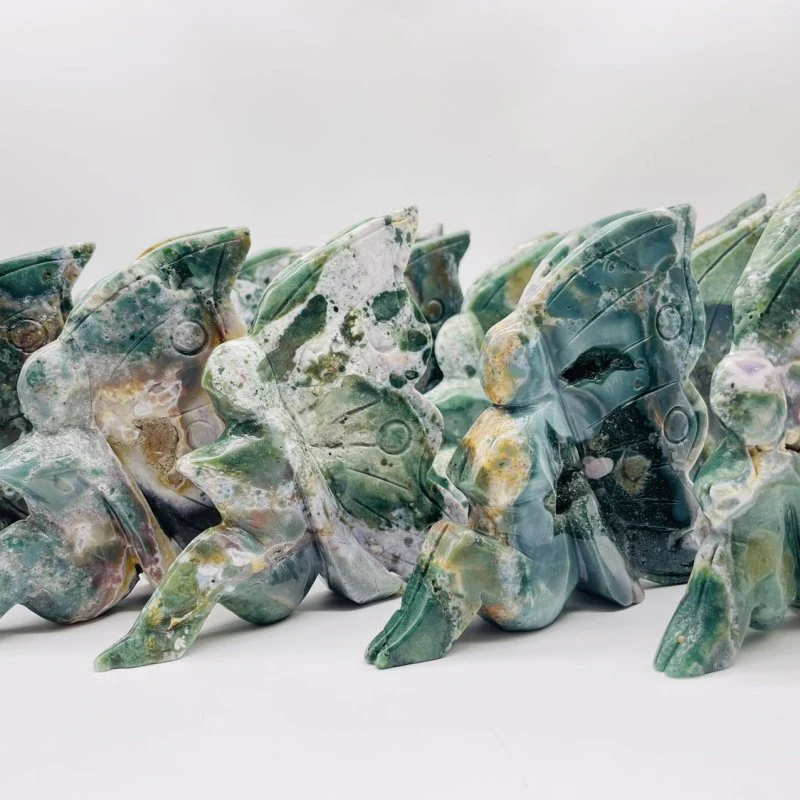 10 Pieces Ocean Jasper Butterfly Fairy Carving - Image 7