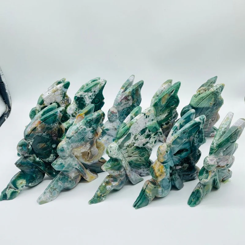 10 Pieces Ocean Jasper Butterfly Fairy Carving - Image 8