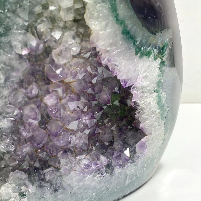 2 Pieces Large Geode Amethyst Mixed Agate Arrow Head Shape&Heart - Image 3