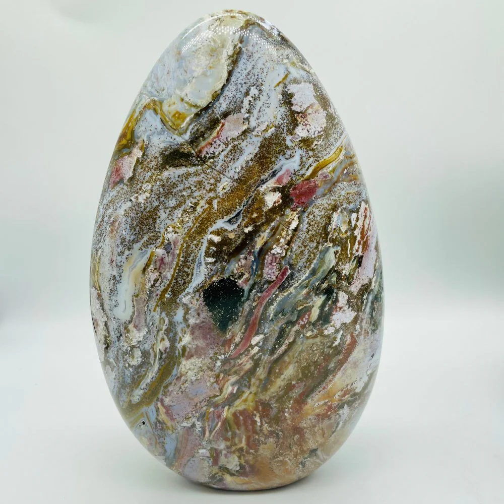 2 Pieces Large Colorful Ocean Jasper Free Form - Image 3