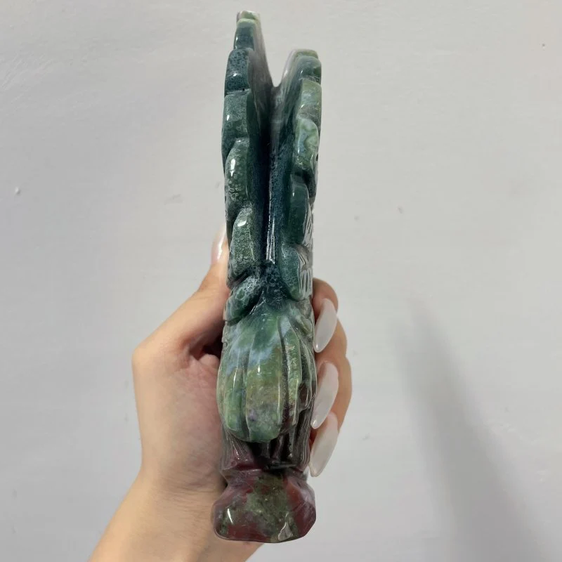 2 Pieces Ocean Jasper Eagle Carving - Image 6