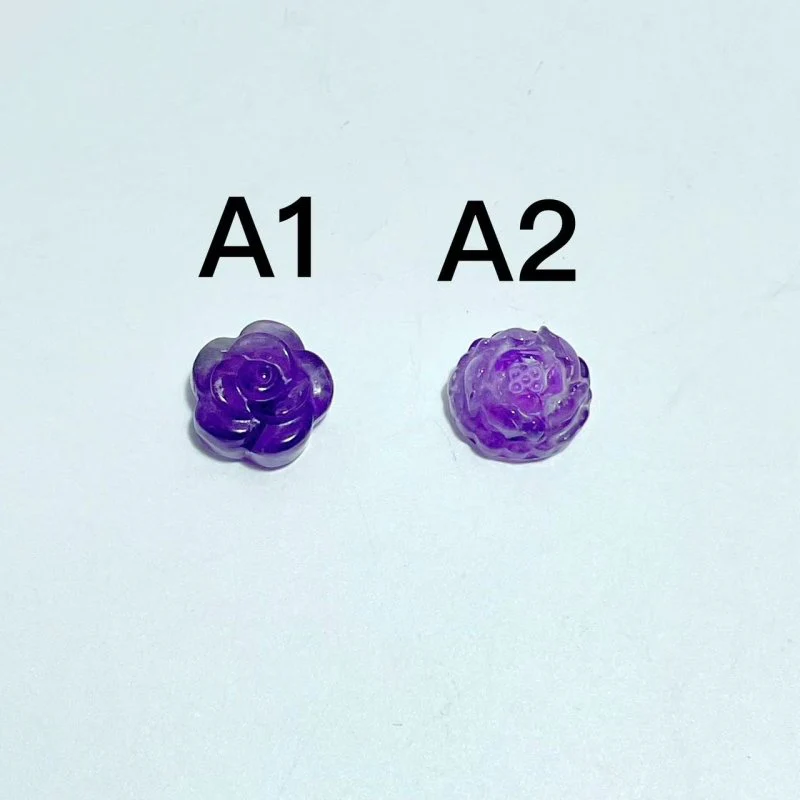2 Styles Amethyst Rose Flower Carving Wholesale - Image 2