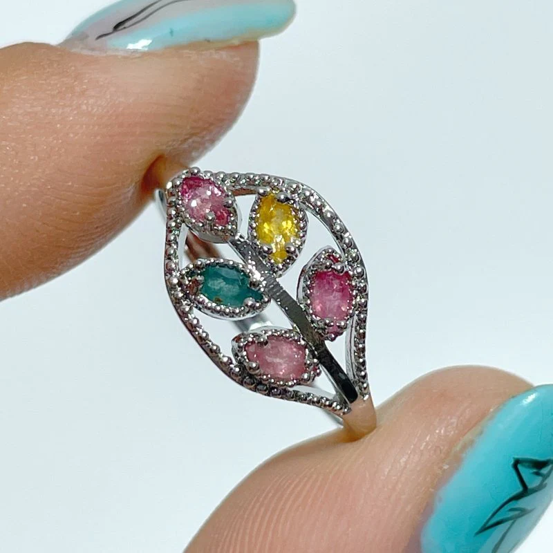 2 Styles Colorful Tourmaline Ring Wholesale