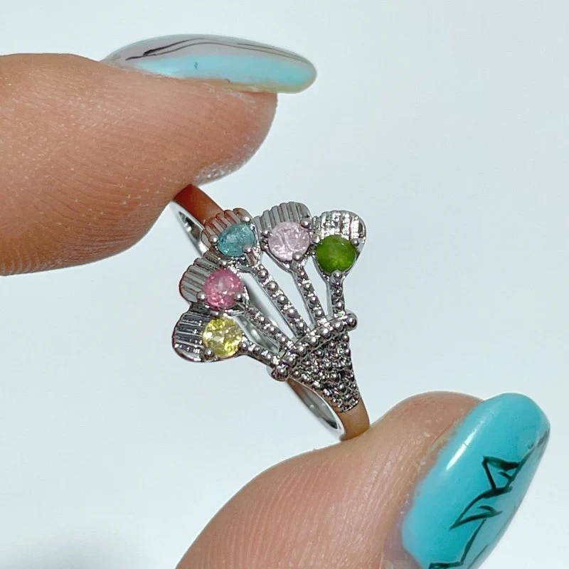 2 Styles Colorful Tourmaline Ring Wholesale - Image 5