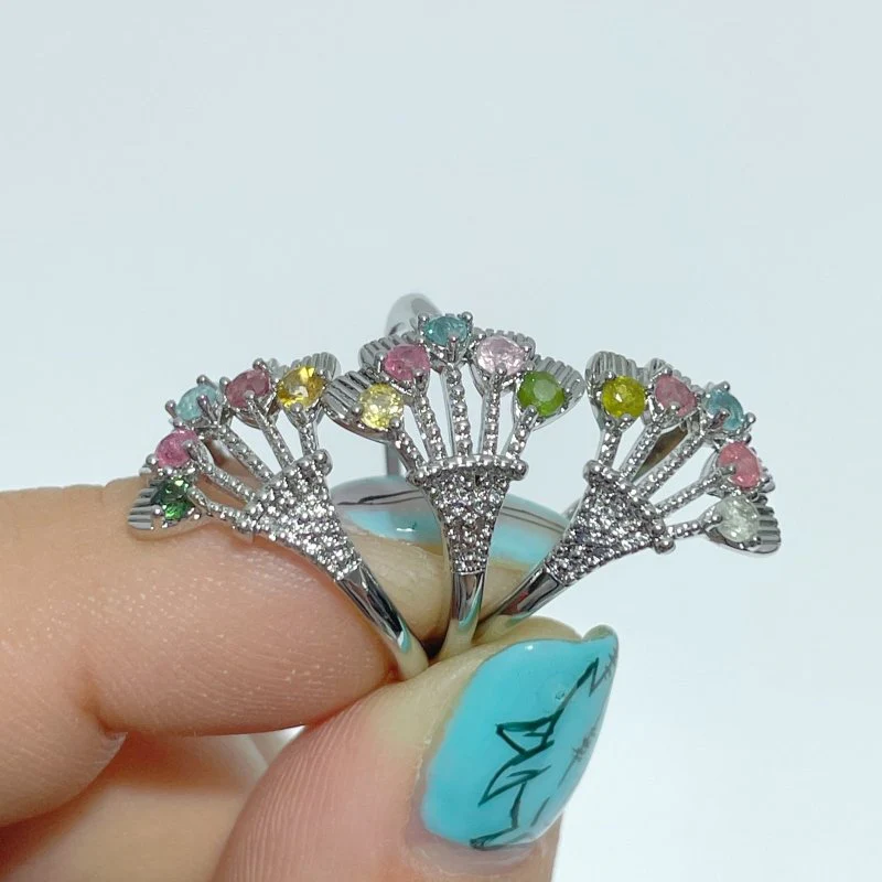 2 Styles Colorful Tourmaline Ring Wholesale - Image 6