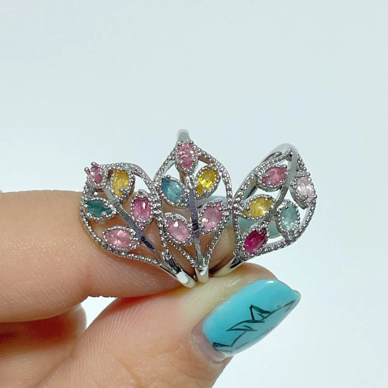 2 Styles Colorful Tourmaline Ring Wholesale - Image 7
