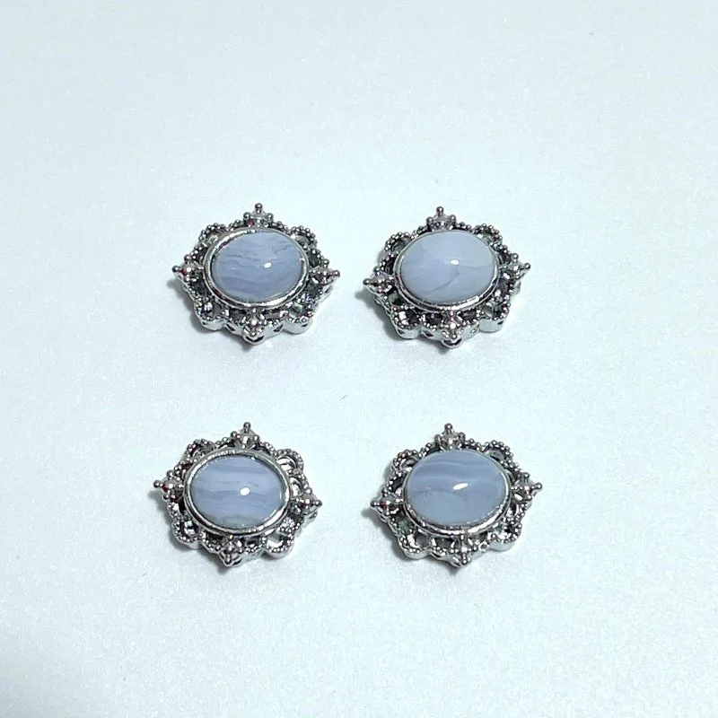 DIY Accessories Moonstone Blue Lace Agate Wholesale - Image 2