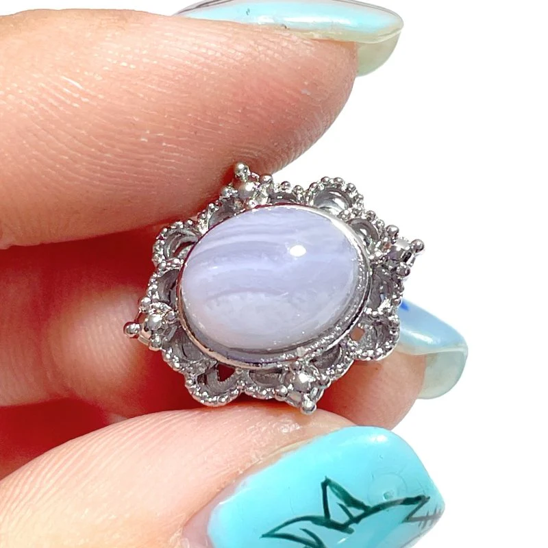 DIY Accessories Moonstone Blue Lace Agate Wholesale - Image 5