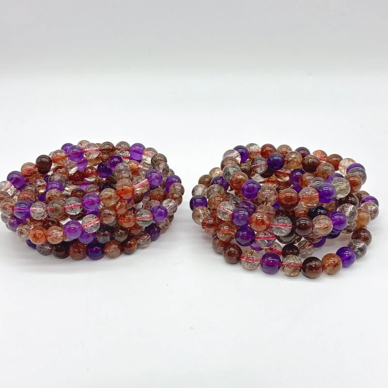 High Quality Rutile Mixed Amethyst Mixed Black Mica Bracelet Wholesale - Image 4