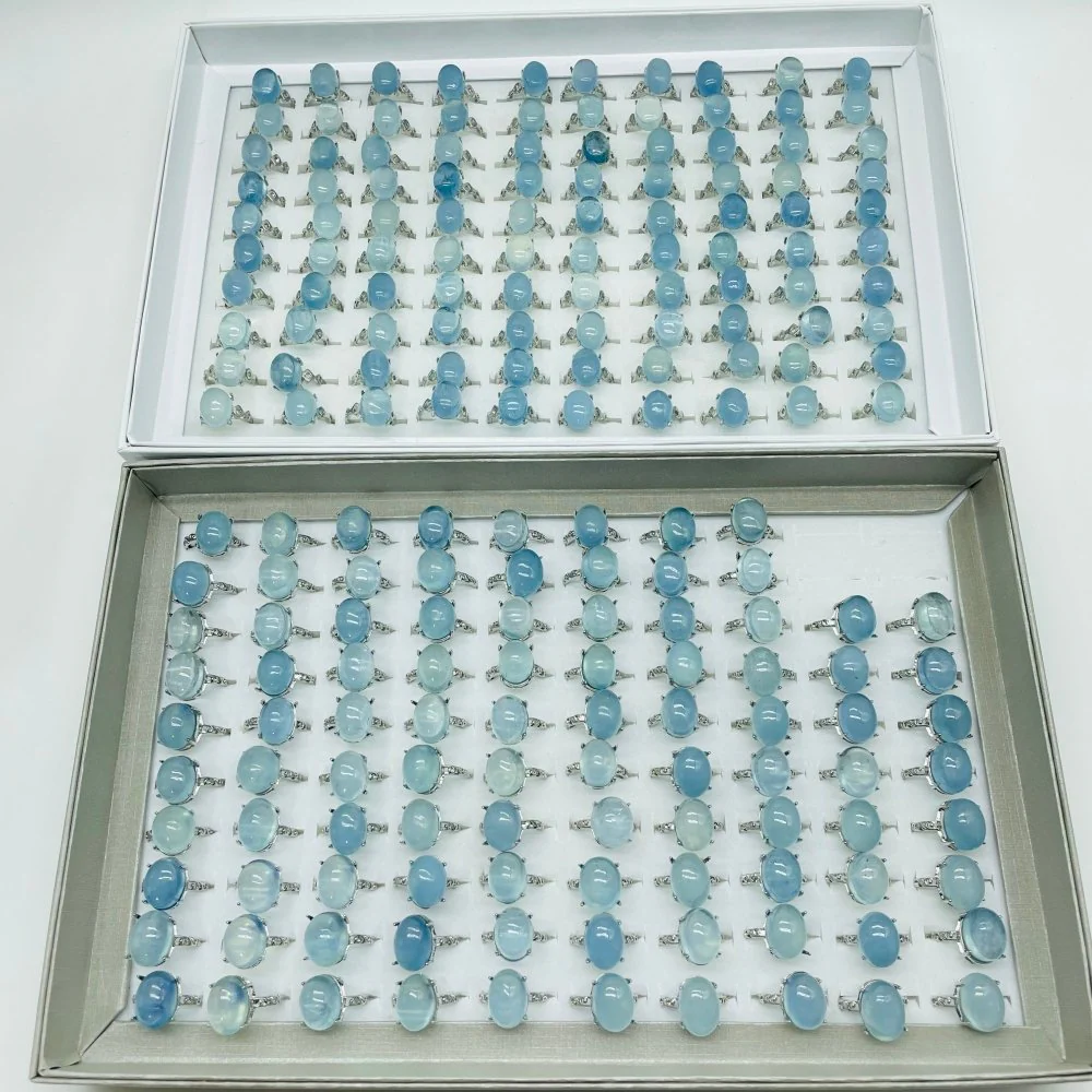 2 Types Aquamarine Ring Wholesale (Defect) - Image 4