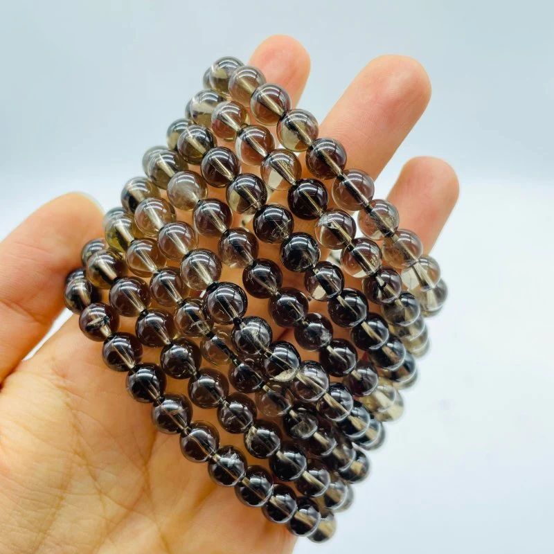 2 Types Bracelets Wholesale Fighting Blood Agate Smoky Quartz - Image 2