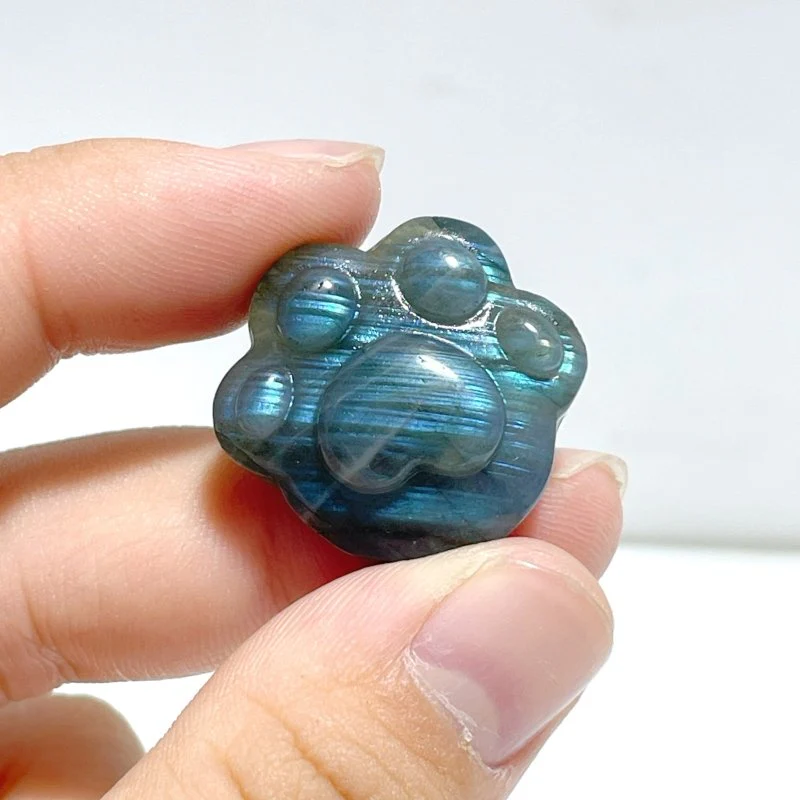 2 Types Cat Paw Labradorite Trolleite Stone Carving Wholesale - Image 2
